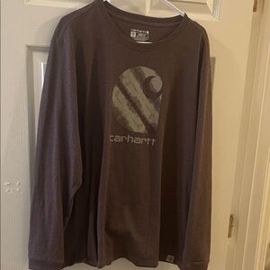 Carhartt XXL Men's Brown Logo Long Sleeve Shirt